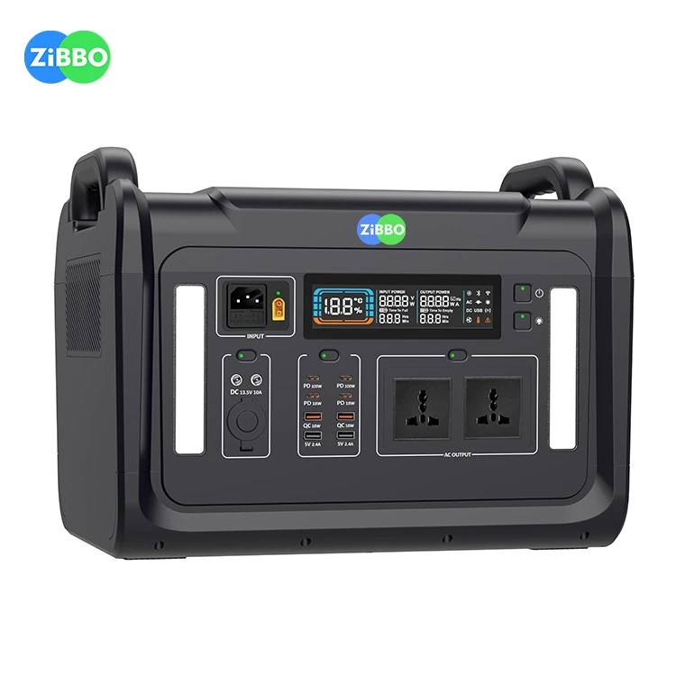 Outdoor Emergency Solar Power Station 2400W Portable Lithium Battery 2160Wh
